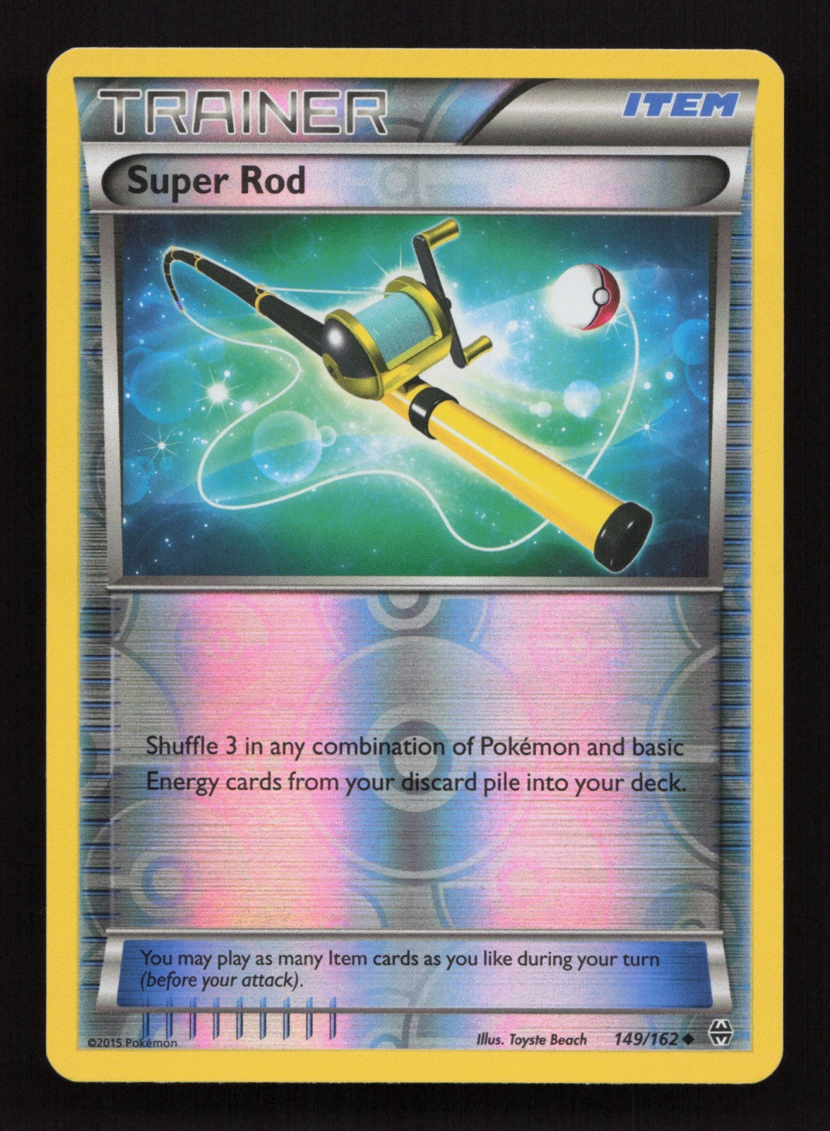 Super Rod 149/162 XY Breakthrough Reverse Holo Uncommon Pokemon TCG 2015 NM