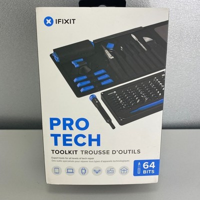 iFixit Pro Tech Toolkit 64 Bits Precision Repair Kit Black Blue New