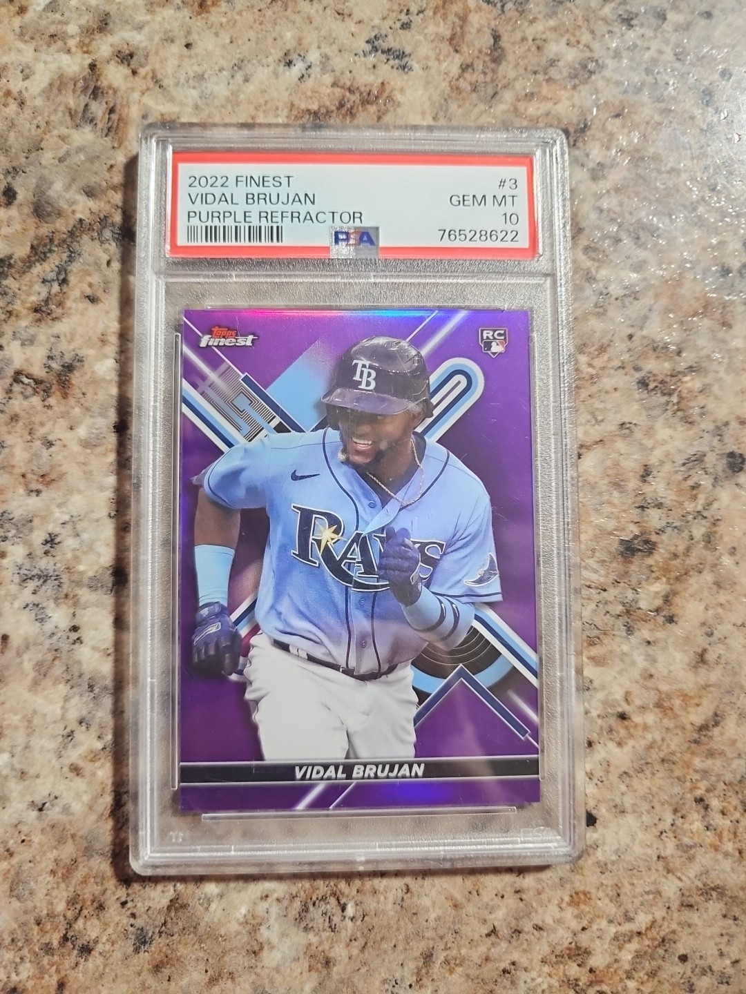 2022 Topps Finest - Vidal Brujan #3 Purple Refractor /250 (RC)