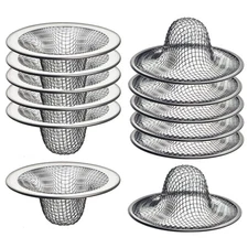 12 Pack - 2.125" Top / 1" Basket- Mesh Sink Drain Strainer Hair Catcher for B...