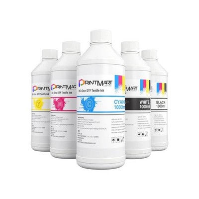 DTF Tinte 5 Farben verfügbar 1000 ml am besten für DTF Druck CMYK und Weiß 