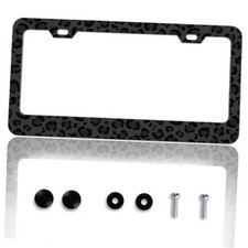 Black Leopard Print License Plate Frame Cheetah Animal Print License Plate Black Leopard Print License Plate Frame Cheetah Animal Print License Plate