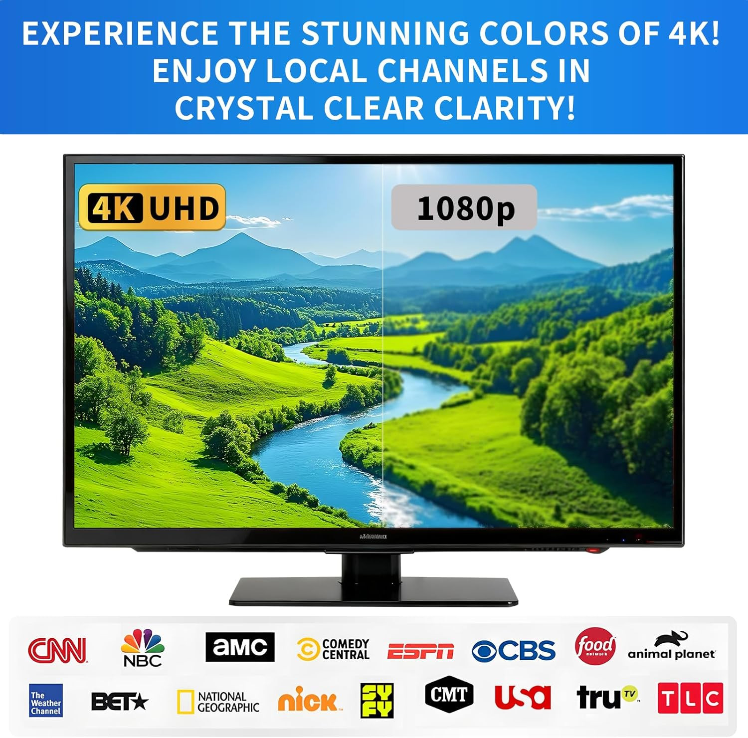 Antenna TV Interno Amplificada 1200 Millas Senal HDTV 4K 1080p Smart TV Digitale foto 5