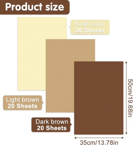 Assorted Brown Tissue Paper 60 Sheets Gift Wrap 3 Colors for Holiday Birthday We - Picture 2 of 22