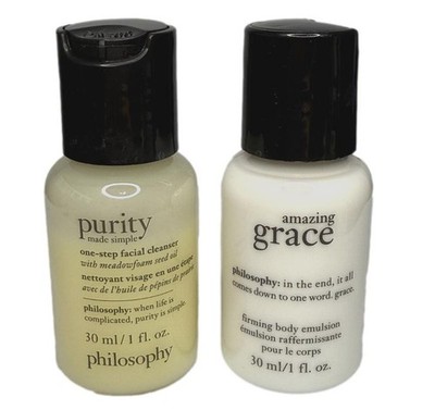 PHILOSOPHY 2PC  Purity One Step Cleanser + Amazing Grace Body Emulsion 30ml/1oz
