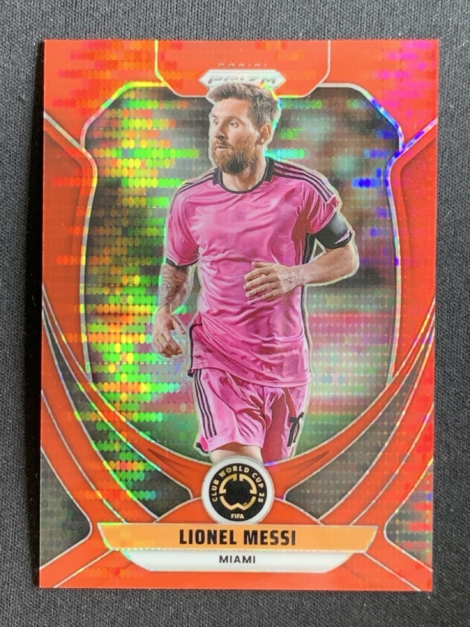 Lionel Messi 2025 Panini Prizm Fifa Club World Cup Red Pulsar Prizm /299 #200