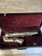 VINTAGE SILVER PLATED NATIONAL ALTO SAXOPHONE CONN PAN AMERICAN STENCIL