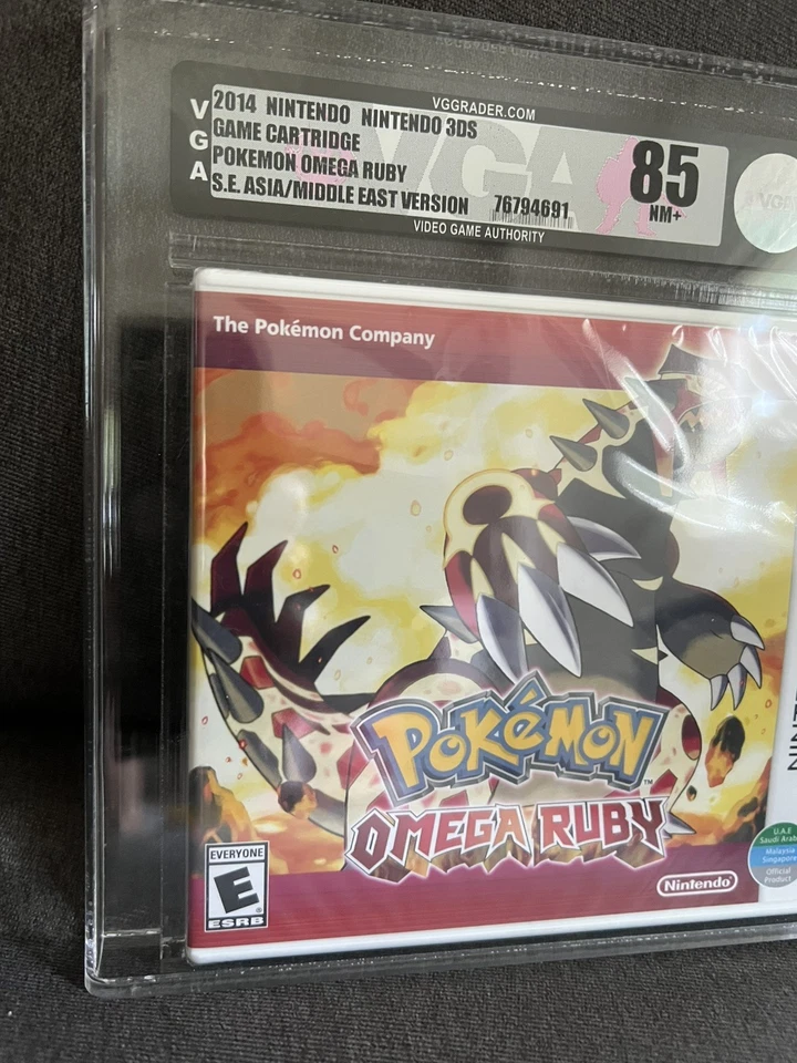 NEW Pokemon Omega Ruby Graded VGA 85+ Nintendo 3DS Asia East Version Case Slab - Image 2 of 4