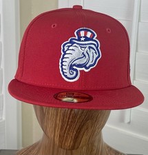 Sombrero ajustado rojo New Era 59Fifty MiLB New Hampshire Fisher Cats 'Primaries' talla 7
