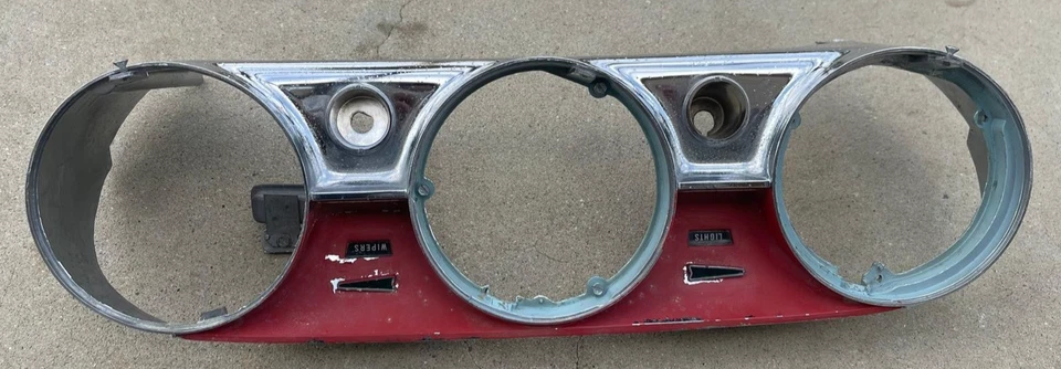 Ford Thunderbird velocímetro tablero cuadro calibre bisel cromado 1961-1963 OEM #6 Foto 3 de 4