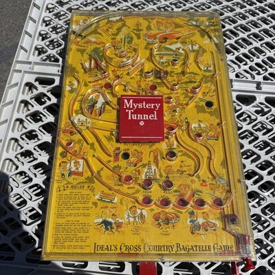 Vintage Mystery Tunnel Tabletop Bagatelle Pinball Game 1960s