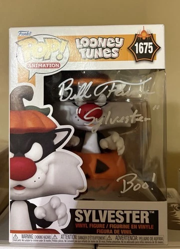 Signed Bill Farmer #1675 Halloween Looney Tunes Sylvester Funko Pop