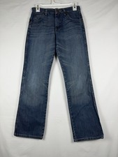 Wrangler Retro Boys Jeans 14 Regular Relaxed Bootcut Blue Denim Adjustable Waist