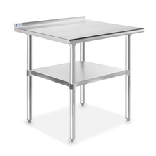 Stainless Steel 30" x 24" NSF Kitchen Restaurant Work Prep Table with Backsplash