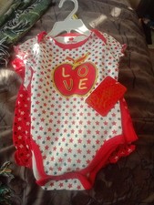 Infant Girl Apple Bottom Bodysuit Size 6/9 Months