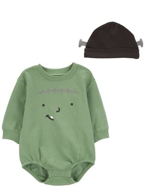 Baby 2-Piece Halloween Frankenstein Bubble & Cap Set