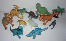 Lot of 12 Toy Dinosaurs Brachiosaurus Dilophosaurus Allosaurus Parasaurolphus