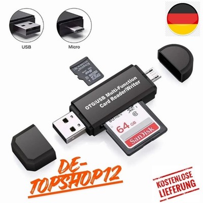 Kartenleser Speicherkartenleser Micro SD Card Reader Micro USB 2.0 OTG Adapter
