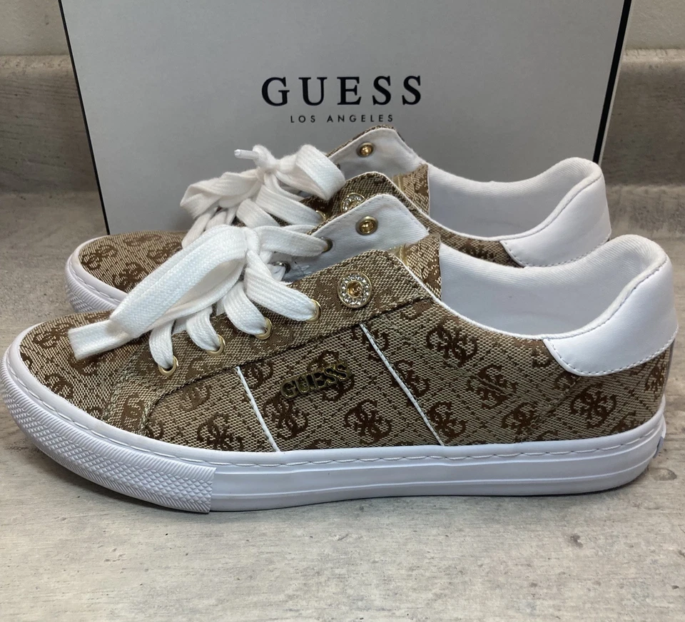 Guess Mujer LOVEN Marrón Logo Informal y Moda Tenis 10 M  Foto 4 de 4