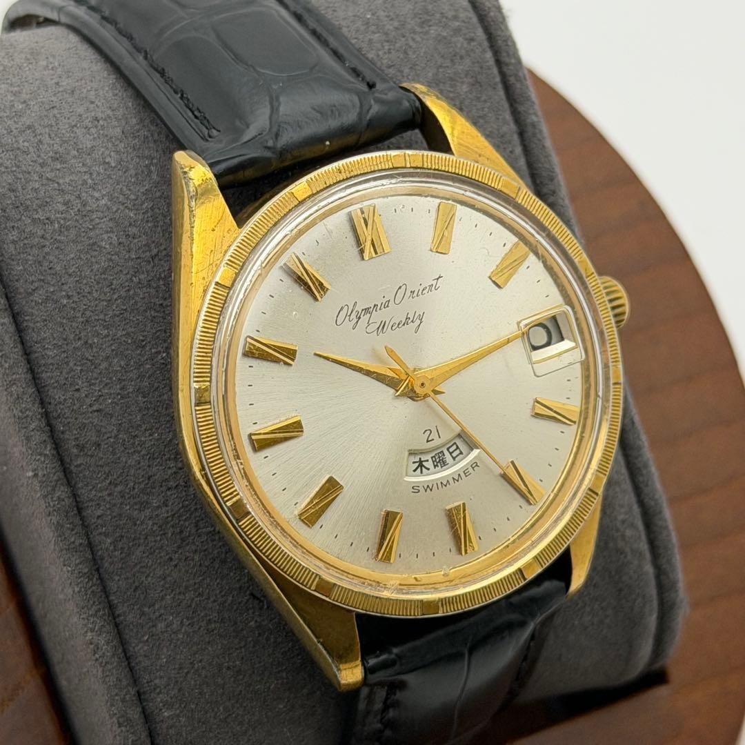 Orient Gold Weekly Automatic White Date Watch 029… - image 4