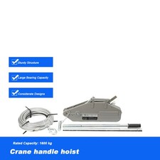Seilzug Handseilwinde 20 m Stahlseil 140 cm Griff Umweltbau und Lagerung