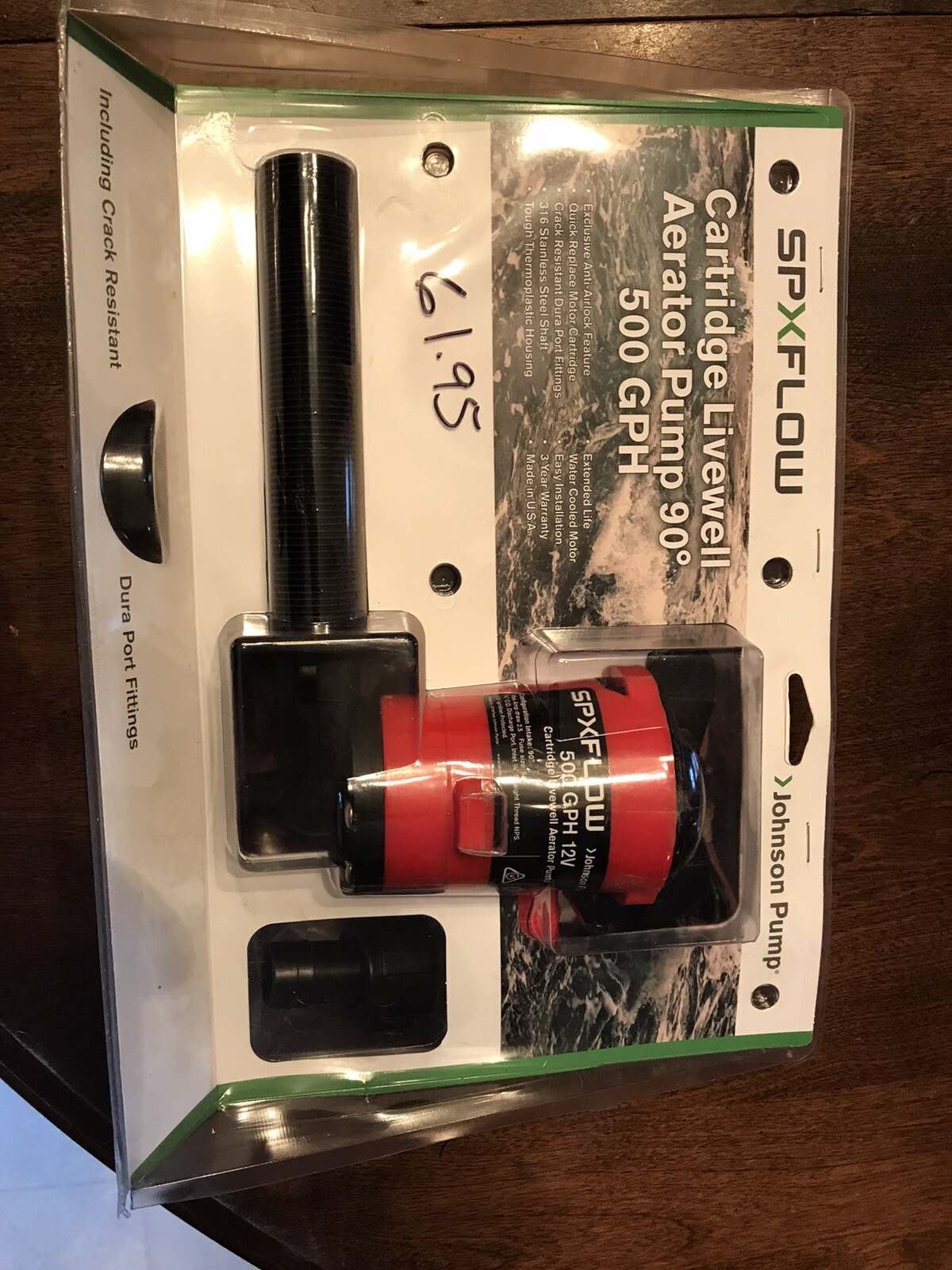 aerator pump for livewells on Johnson Pump Cartridge Aerator 500 Gph 90 Deg Intake 12v For Sale Online Ebay