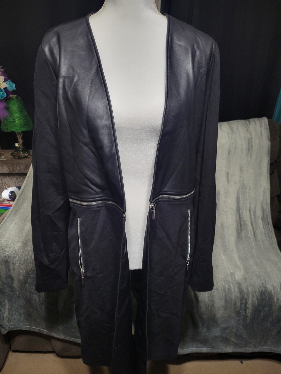 Patrizia Luca Milano Zipper Mix Media Coat | eBay