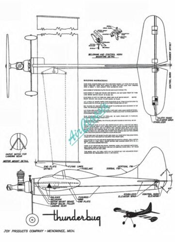 Planes 1/2-A: Joy Products Thunderbug de los años 50 - Imagen 2 de 3