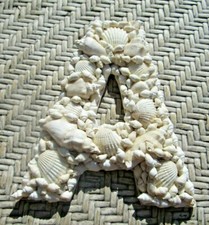 Seashell Letter "A" Wall Hanging Form Home Room Decor