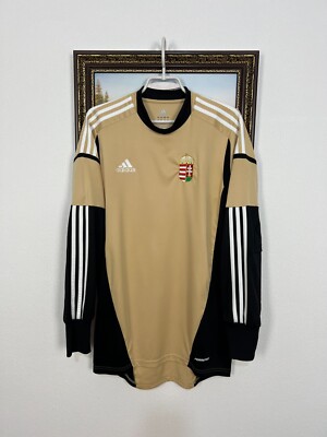 Vintage Adidas Hungary Football Shirt Train Soccer Jersey National Team Size L