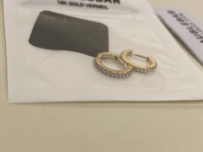 Baublebar Clear/Gold/Diamond Tiny Earrings New