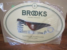 NEW BROOKS SADDLE B-330 OVAL METAL PLATE SIGN