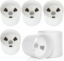 6PCS Golf Hole Cup 4 Inch Depth, Ivory White, Fit USGA LPGA PGA Regulations