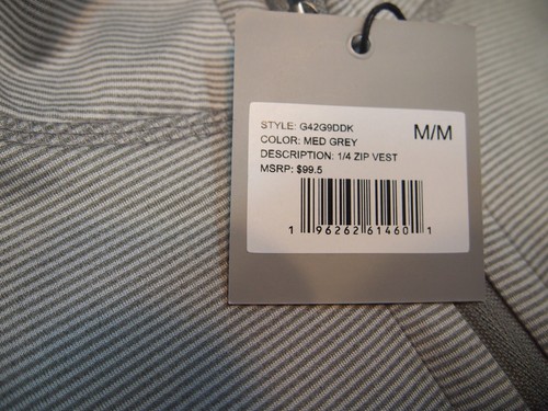 Chaleco Hickey Freeman Performance Tela Gris Micro-rayas 1/4 Cremallera Nuevo con Etiquetas M $99.50 - Imagen 4 de 11