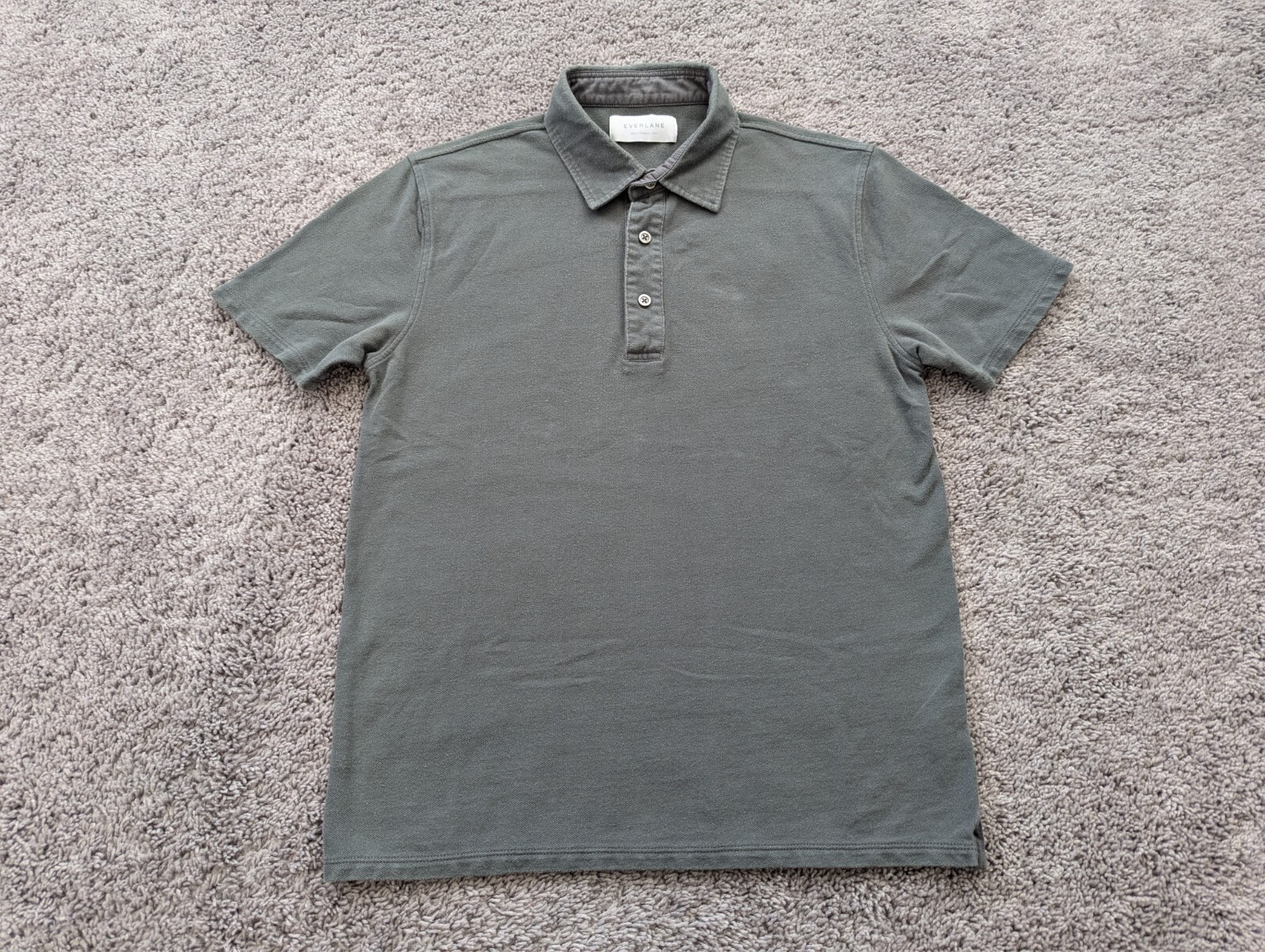 Everlane Polo Shirt Mens Extra Large Short Sleeve Green-Gray Golf