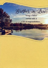 Designer Greetings Canoe on Calm Lake Father's Day Card for Brother-in-Law