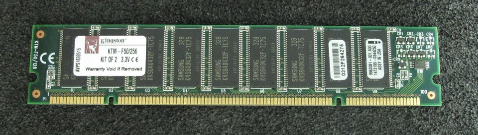 Kingston KTM-F50/256 (128 MB, SDRAM) RAM Module - Image 2 of 2