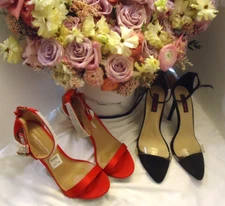 Lot of (2) Christian Siriano For Payless /Wild Diva Slingback Heels size 8.5M