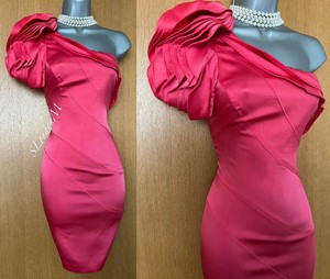 coral pink cocktail dress
