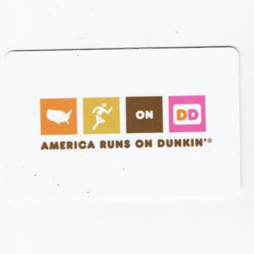 Dunkin Donuts Gift Card 2015 American Runs On- Coffee