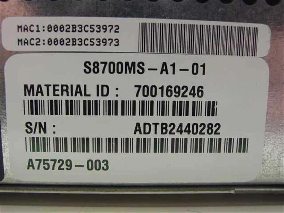 Avaya S8700MS A1-01 Media Server CPU Pentium III 850MHz - CC 700169246 - Image 3 of 4
