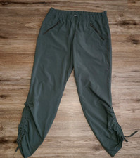 Athleta size M Ruched leg Jogger Pants Pull-on Green
