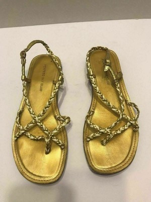 gold jesus sandals