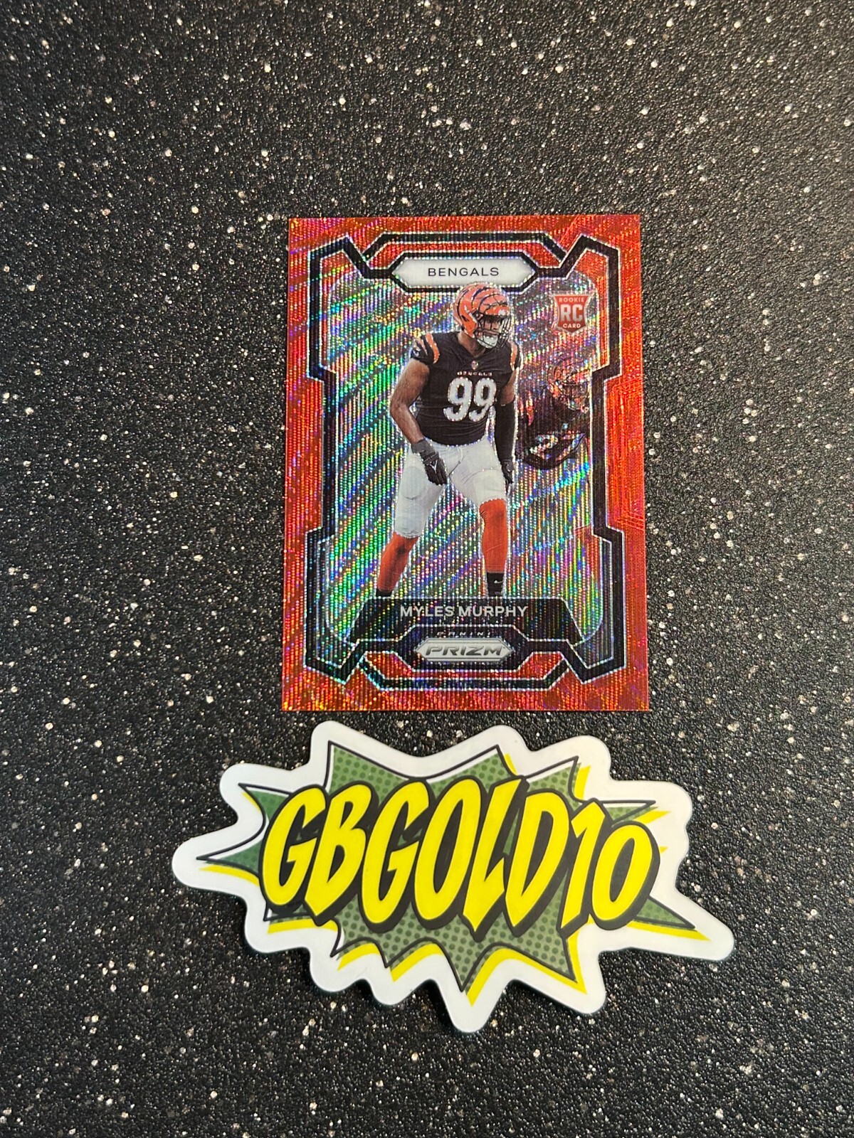 2023 Panini Prizm - Rookies Red Wave Prizm #320 Myles Murphy /149 (RC)