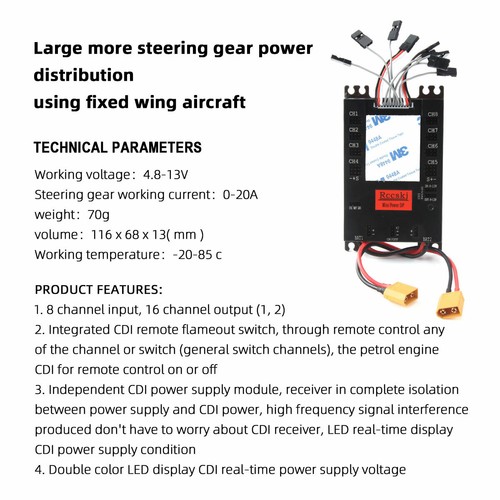 Mini Power DP Servo Section Board Integrated CDI power Distributor for RC plane - Picture 2 of 6