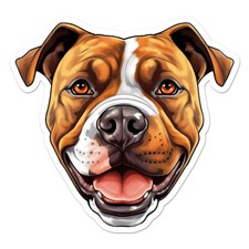 American Pit Bull Dog, Vinyl Decal Sticker, Indoor Outdoor, 3 Sizes, 11312