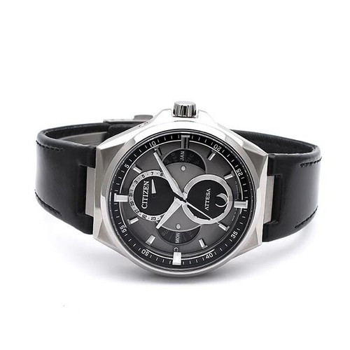 Citizen Attesa Eco-Drive BU0060-09H Titanium Solar Moon Phase Men Watch Gray - Picture 14 of 21