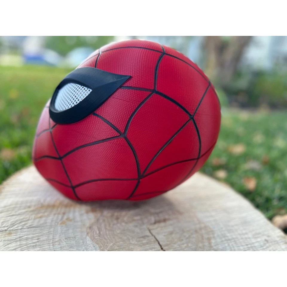 Spiderman Mask Helmet 3D Printed Peter Parker Marvel Wearable or Display - Image 4 of 4