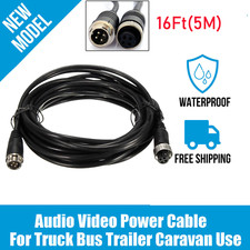 5M Car Video 4Pin Aviation Extension Cable For Rear View Camera RV Truck Trailer