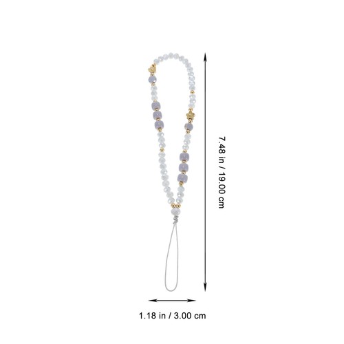 Support collier chaîne téléphone portable avec lanière cellulaire sangle perles - Photo 2/12